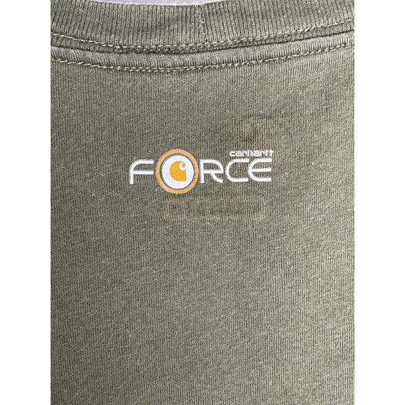 Carhartt Force Relaxed Fit Green Long Sleeve Shirt Size Medium - Picture 5 of 5